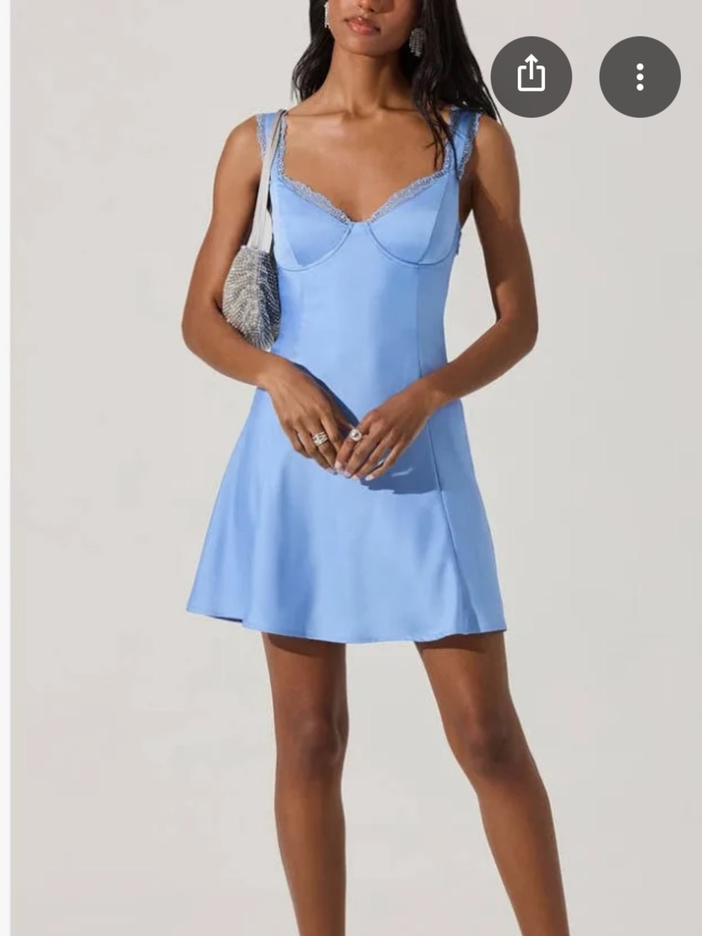Astr Sleeveless Alva Mini Dress in Light Blue